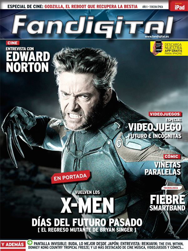 Lobezno, portada por la nueva entrega de X-Men. También destacada la entrevista a Edward Norton.