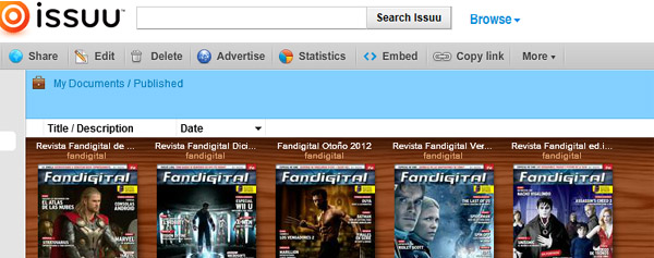 El nuevo nmero de Fandigital, ya en Issuu