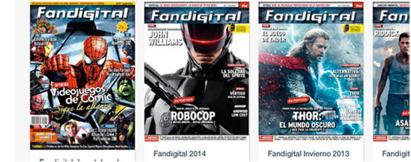 El primer número publicado de Fandigital, disponible en iPad e Issuu