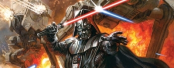Un colosal Darth Vader en el centro de la portada de Dave Dorman para Star Wars #1