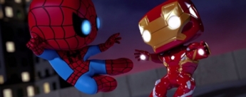 Spiderman vs Iron Man al estilo Funko
