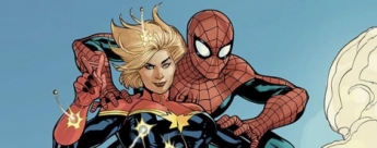 La nueva Capitana Marvel visita a Spider-Man