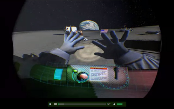 Las manos del usuario, reflejadas en Control VR, para Oculus Rift.
