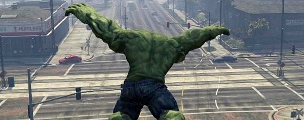 Hulk llega a Grand Theft Auto V para arrasar con todo