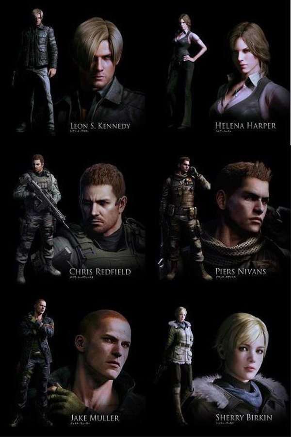 Imagen de Los 6 hroes de Resident Evil