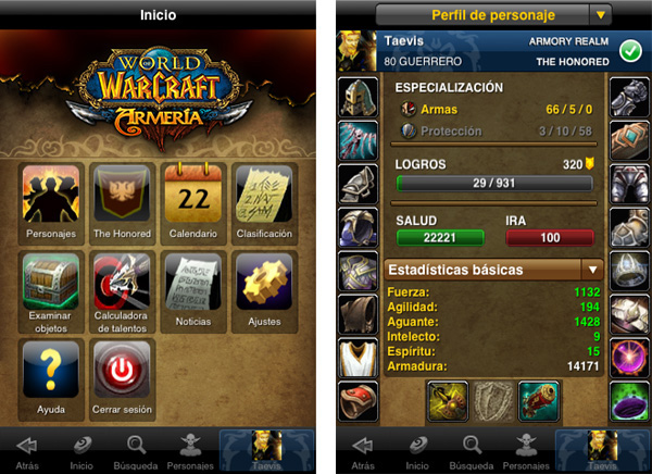 Imagen de La 'Armera mvil de World of Warcraft' lleva la saga al iPhone