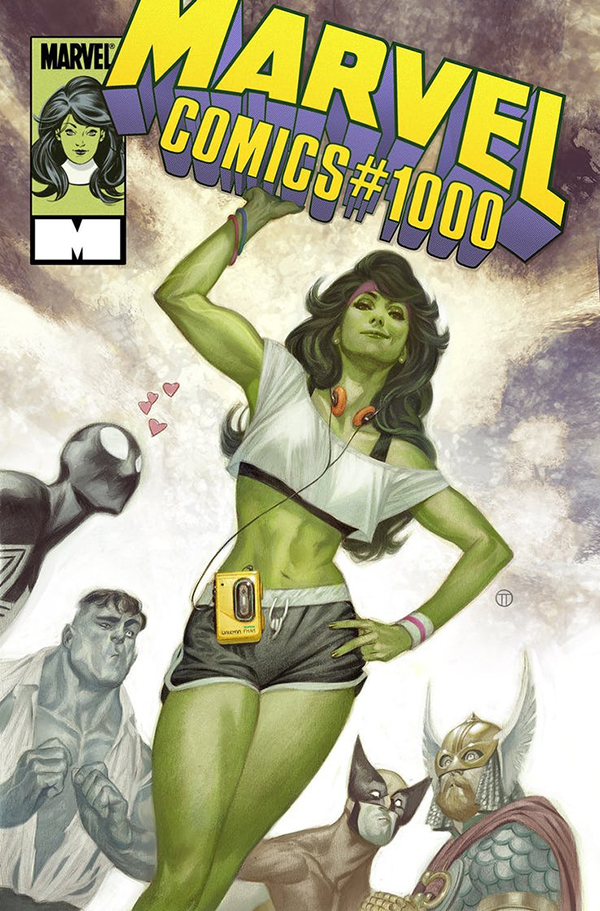 Hulka reclama la portada del Marvel #1000 Comic Digital